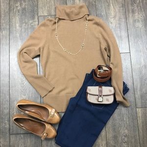 {Victor Alfaro} Camel Cashmere Sweater L